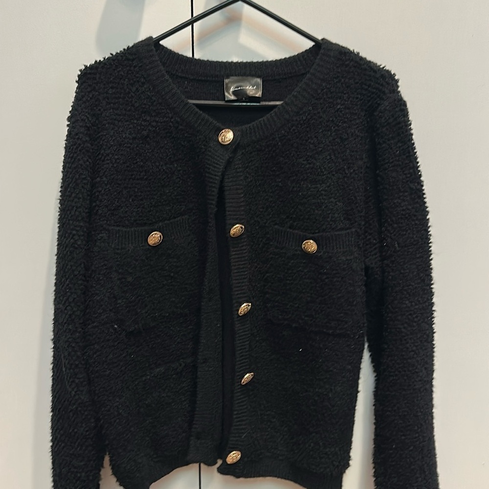 Line and Dot black cardigan